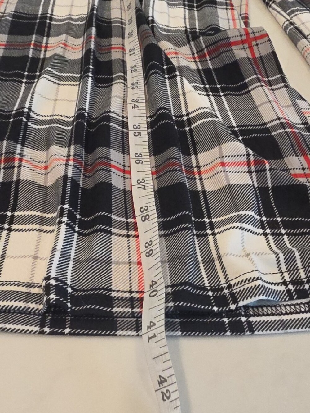 NWOT Plaid Wide-Leg Palazzo Pants - Black, White & Red - Picture 2 of 6